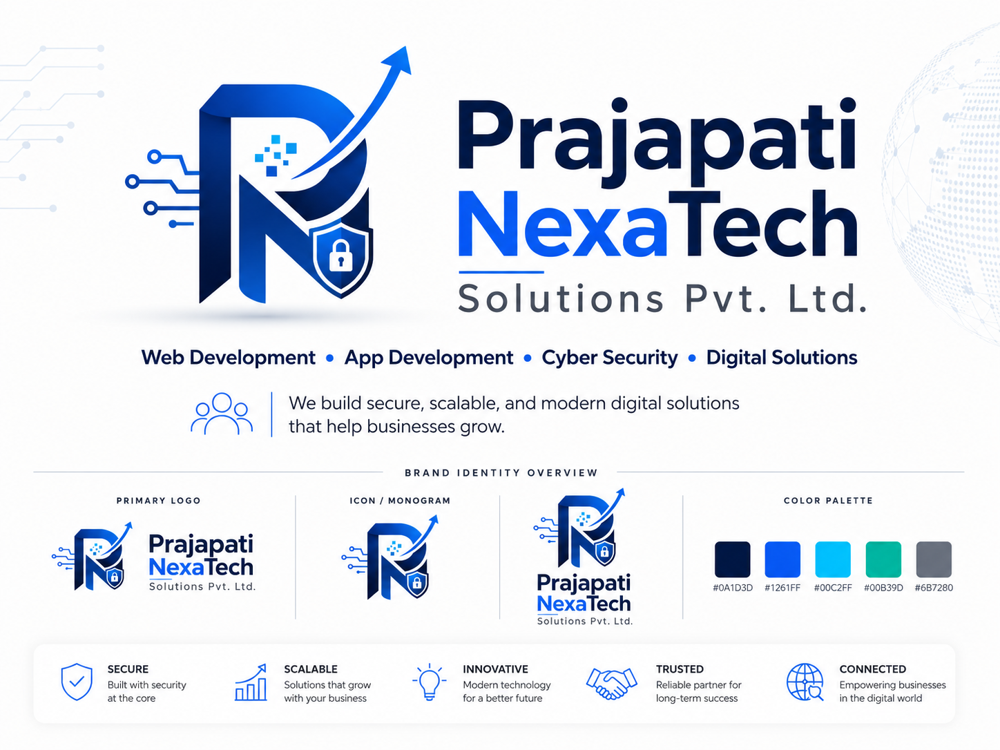 Prajapati NexaTech brand identity