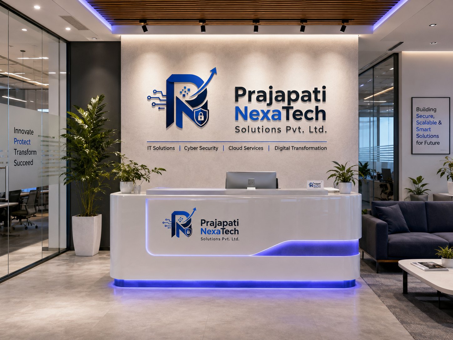 Prajapati NexaTech Solutions reception area